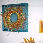 florální obraz s vázou