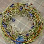 letní věneček s umělými květy