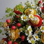 kytice s čokoládovými bonbony