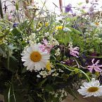 věnec pro slavnost letního slunovratu, Mistrovství republiky ve floristice 2014, 2. místo, detail