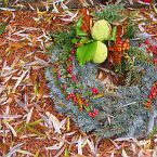 dušičkový věnec ze stříbrného smrku