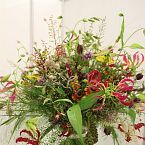 kytice s gloriosou, soutěž na téma Kytice pro slabozraké a nevidomé, k poctě Otto Wichterleho, Flora Olomouc 2013, 1. místo